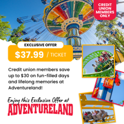 $37.99 discounted Adventureland ticket
