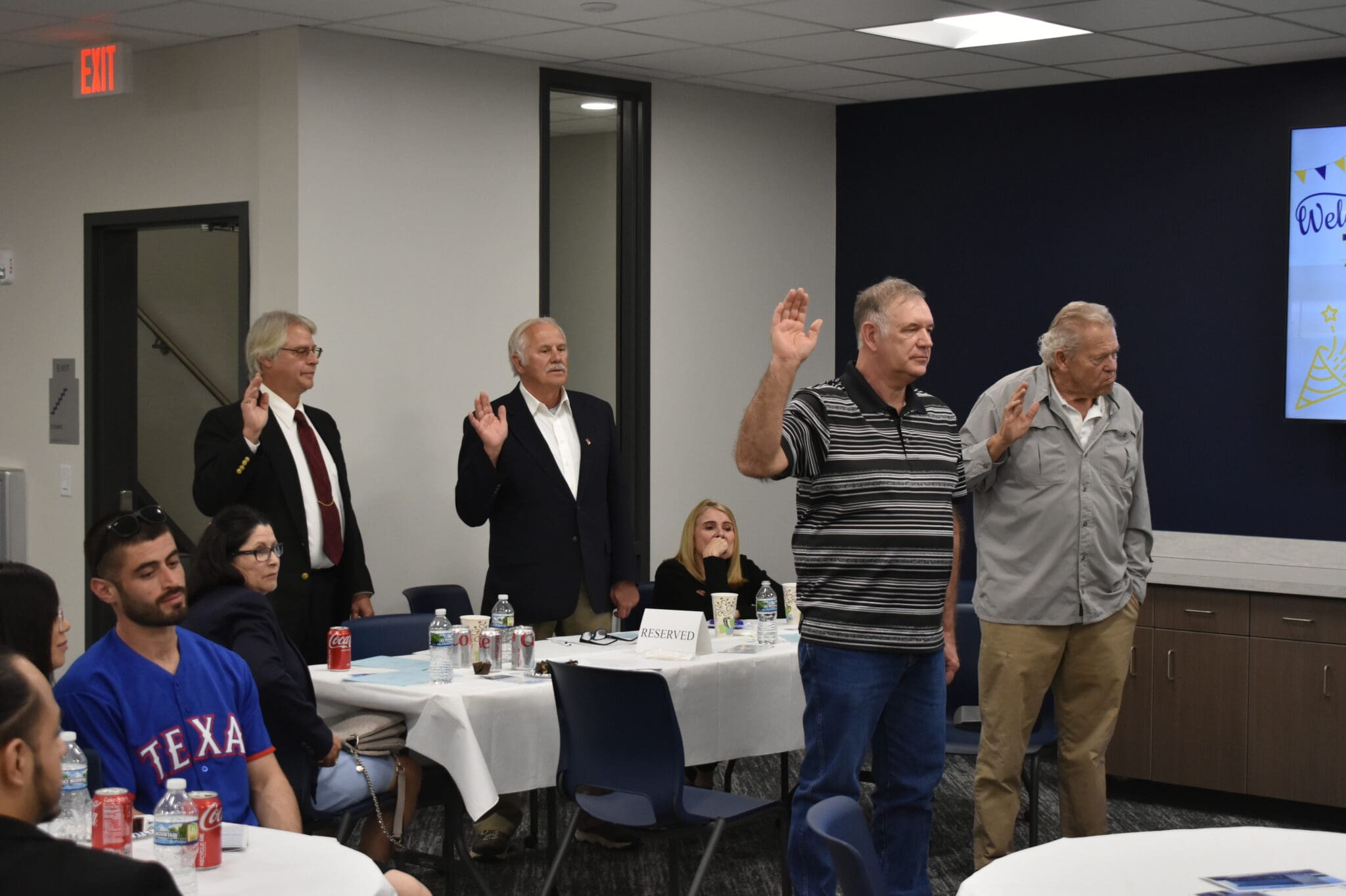new board members being sworn in